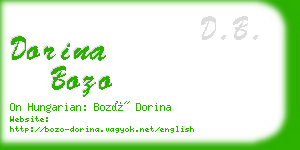 dorina bozo business card